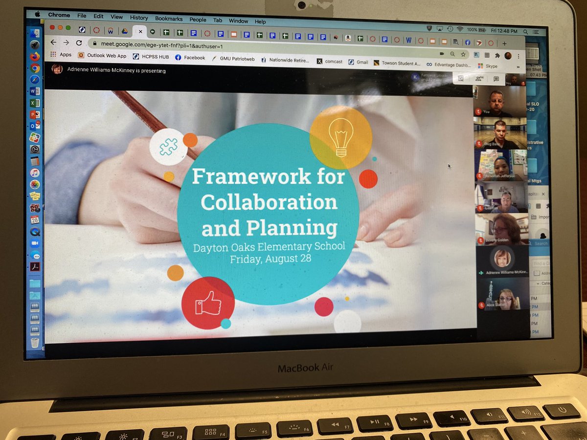 Wonderful professional learning provided to staff @hcpss_does yesterday. Collaborative Planning is a necessity during virtual learning @hcpss_smil