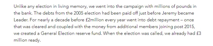13/14 Heneghan's deflections are designed to obscure the main issue: UNAUTHORISED use of party funds. There was an unprecedented £3m in the pot at the start of the campaign - and £9m came in from members/affiliates during it.We have a right to know exactly how it was spent.