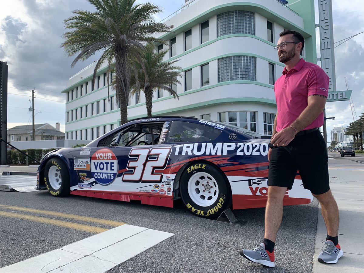 One of the most exciting races of the season! Tune in today at 730pm on <a href="/NASCARonNBC/">NASCAR on NBC</a> to watch your #Trump2020 Ford take the high banks of Daytona! 🏁 <a href="/realDonaldTrump/">Donald J. Trump</a> <a href="/DonaldJTrumpJr/">Donald Trump Jr.</a>