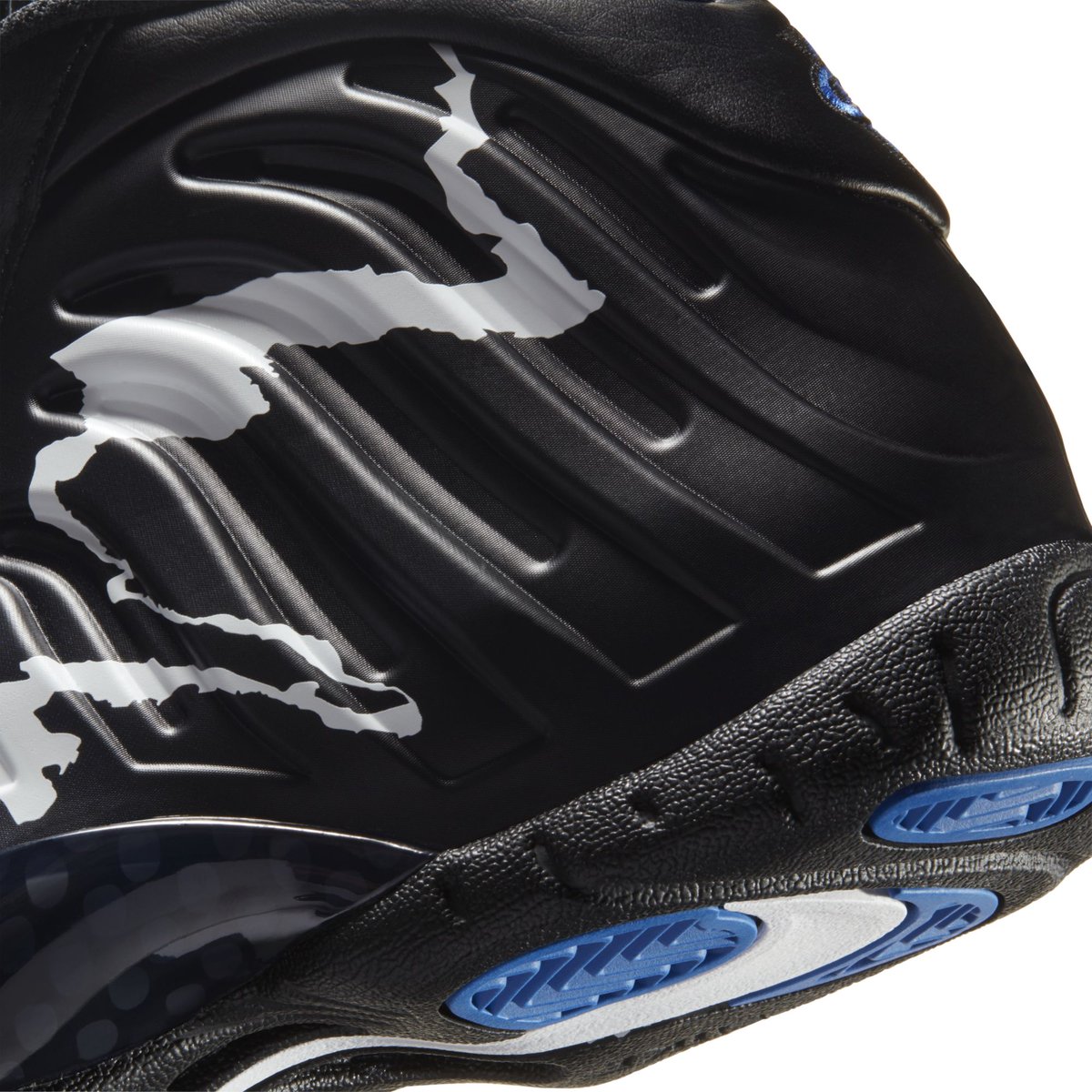 nike little posite one black game royal white