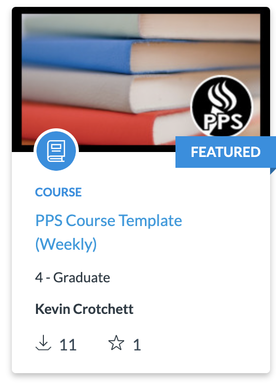 ppscanvas's tweet photo. @PPSConnect 6-12: How to import a course or template from Canvas Commons? Go to Commons>click this featured course (it will be one of the firsts-no need to search)>import>select the course you want the template imported to. @mattteachermatt @CanvasPPS https://t.co/YlXEuZuZlB