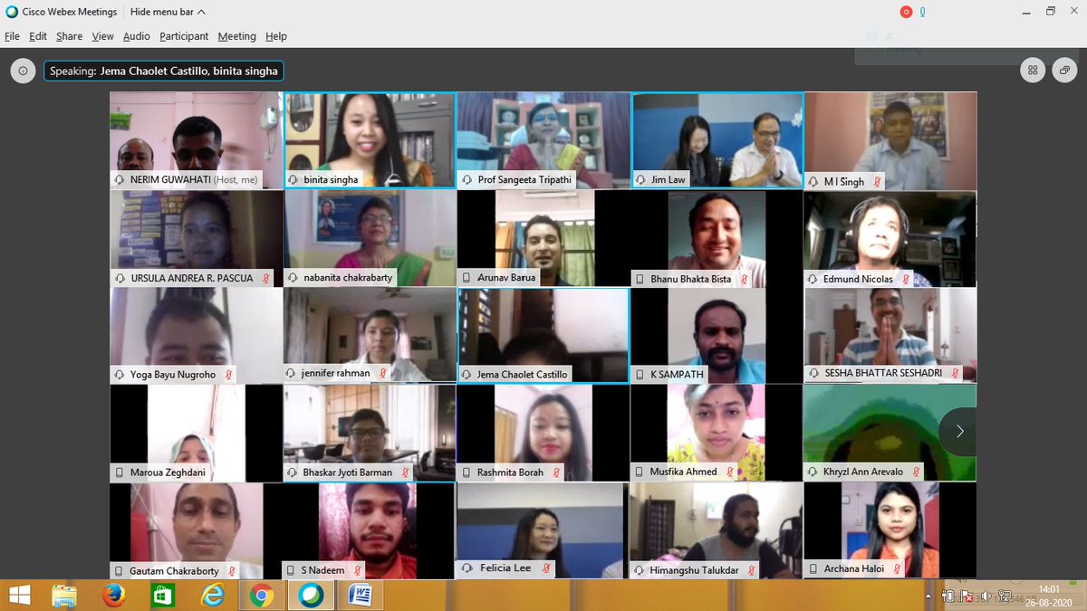 NERIMOfficial's tweet photo. Glimpse of the International webinar  on *COVID-19: The Economic, Psychological and Social Impact in Neo Normal Life* "held  on *26th August 2020*. https://t.co/x47ZhWEPuY