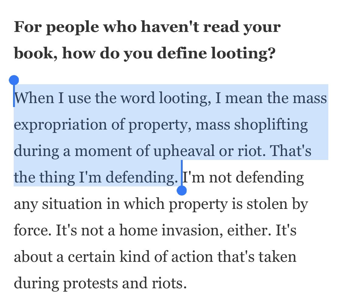 >I'm defending mass expropriation of property>but not stealing it by forceIT IS BEING TAKEN BY FORCEIF A WINDOW OR LOCK IS BROKEN, THAT'S FORCED ENTRY. IT'S A BREAK-IN.STORE OWNERS AND EMPLOYEES ARE BEING BEATEN SO THEY WON'T STOP LOOTERS.YOU DENSE, TARANTULA'S ASS.