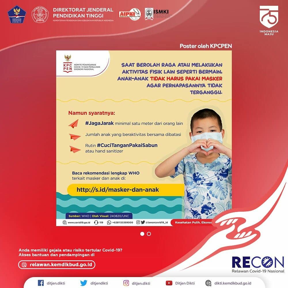 sucitafi3's tweet photo. 31 Hari Tantangan #SiapAdaptasi hari ke-29

Anak-anak wajib pakai masker.

#ReconSigap 
#RelawanKemdikbud 
#SiapAdaptasi https://t.co/jSGnJ2wQsw