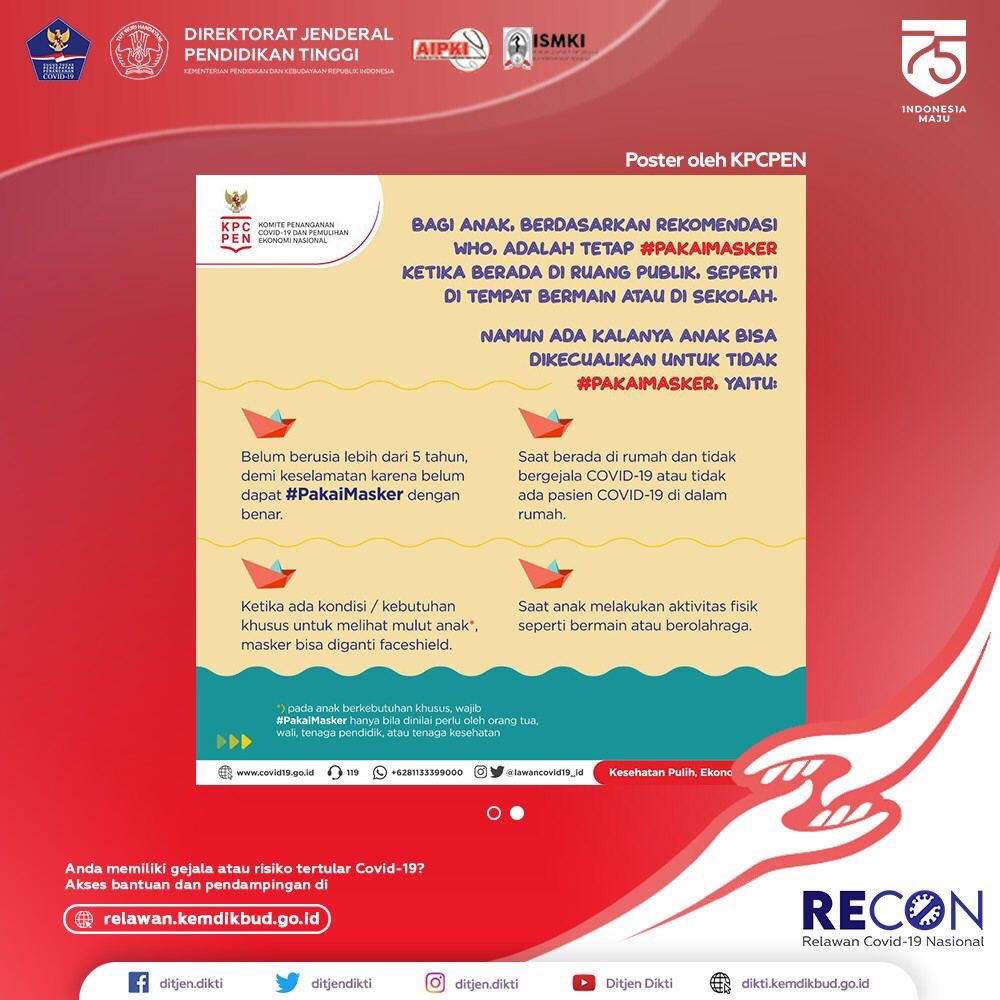 VnaZynah's tweet photo. Udah tau belum kalo anak-anak juga disarankan pakai masker? Yuk simak infonya!

Mari saling mengingatkan. Mari saling menjaga.
I remind u, and u remind me.
Stay safe!

#RECONSIGAP
#RelawanKemdikbud
#SiapAdaptasi https://t.co/S48cBs6ibE