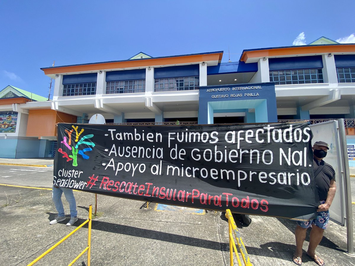 seaflowerclust4's tweet photo. Nuestra Protesta Digital 🆘🌴. @infopresidencia @MincomercioCo @guerrerorozco @jrestrp 
#RescateInsularParaTodos apoyo al proceso de reactivación con medidas especiales que nos permitan subsistir y generar desarrollo sostenible. Necesitamos un plan Equitativo. #JuntosSomosMas https://t.co/IZKaIlb1fD
