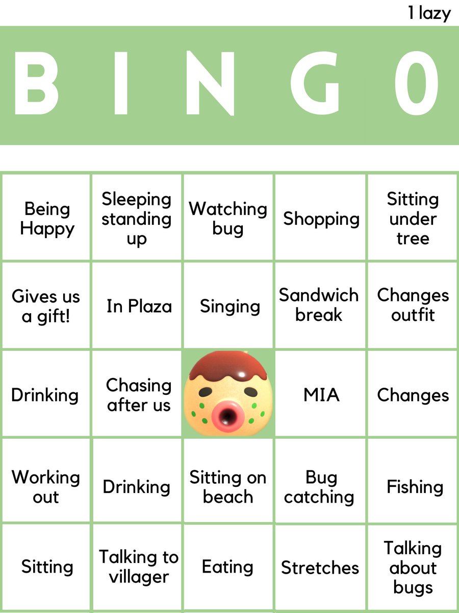 I've made 2 variations of bingo cards for each personality type we may be following around today and I will be adding them to this thread as well as putting them in the discord!