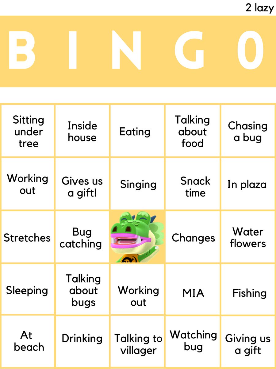 I've made 2 variations of bingo cards for each personality type we may be following around today and I will be adding them to this thread as well as putting them in the discord!