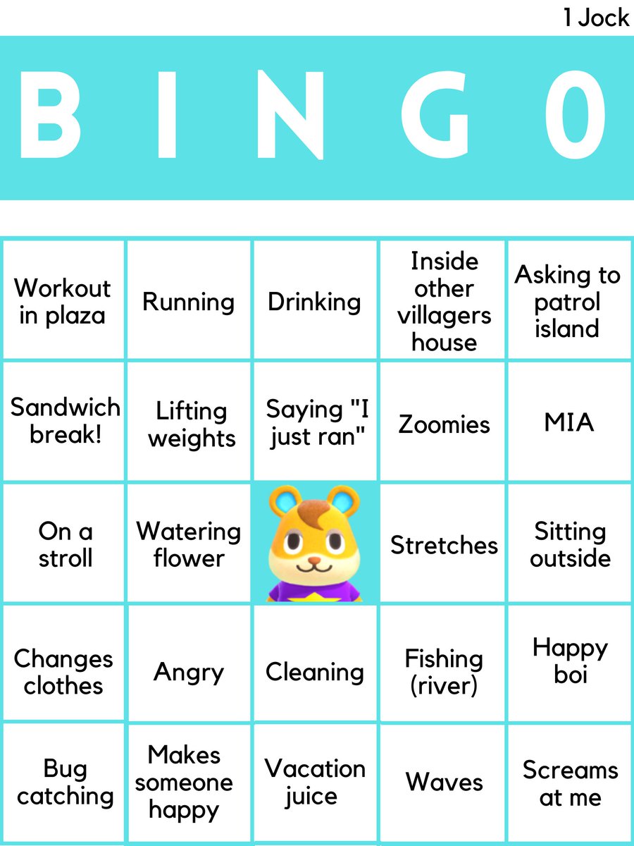 I've made 2 variations of bingo cards for each personality type we may be following around today and I will be adding them to this thread as well as putting them in the discord!