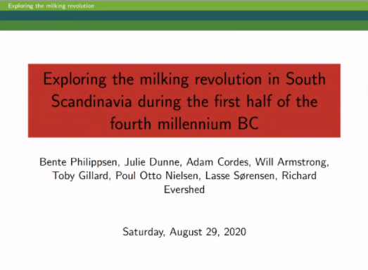 SFB_Archaeology's tweet photo. Brilliant talk by #s326 session organiser Bente Philippsen #EAA2020virtual with organic residue work exploring dairying in Scandinavian Neolithic - with OGU co-authors @ogu_bristol @thepotlady #lipidresidues https://t.co/M7KALyiCkE