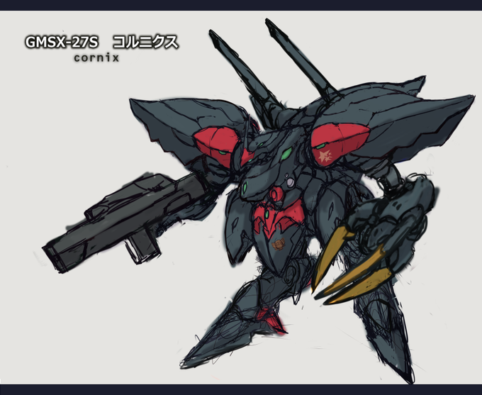 オルサさんのイロトちゃんの搭乗機体を作ってみました!設定メモも載せてみます(*'Д`)ノ【コルニクス】全長21メートル(砲を除く)高機動性と電子戦能力を持つ試作機。数機の無人機を従えることが可能。武装:レーザーバルカン、大型有線クローアームレールガン、背部稼働式プラズマキャノン等 