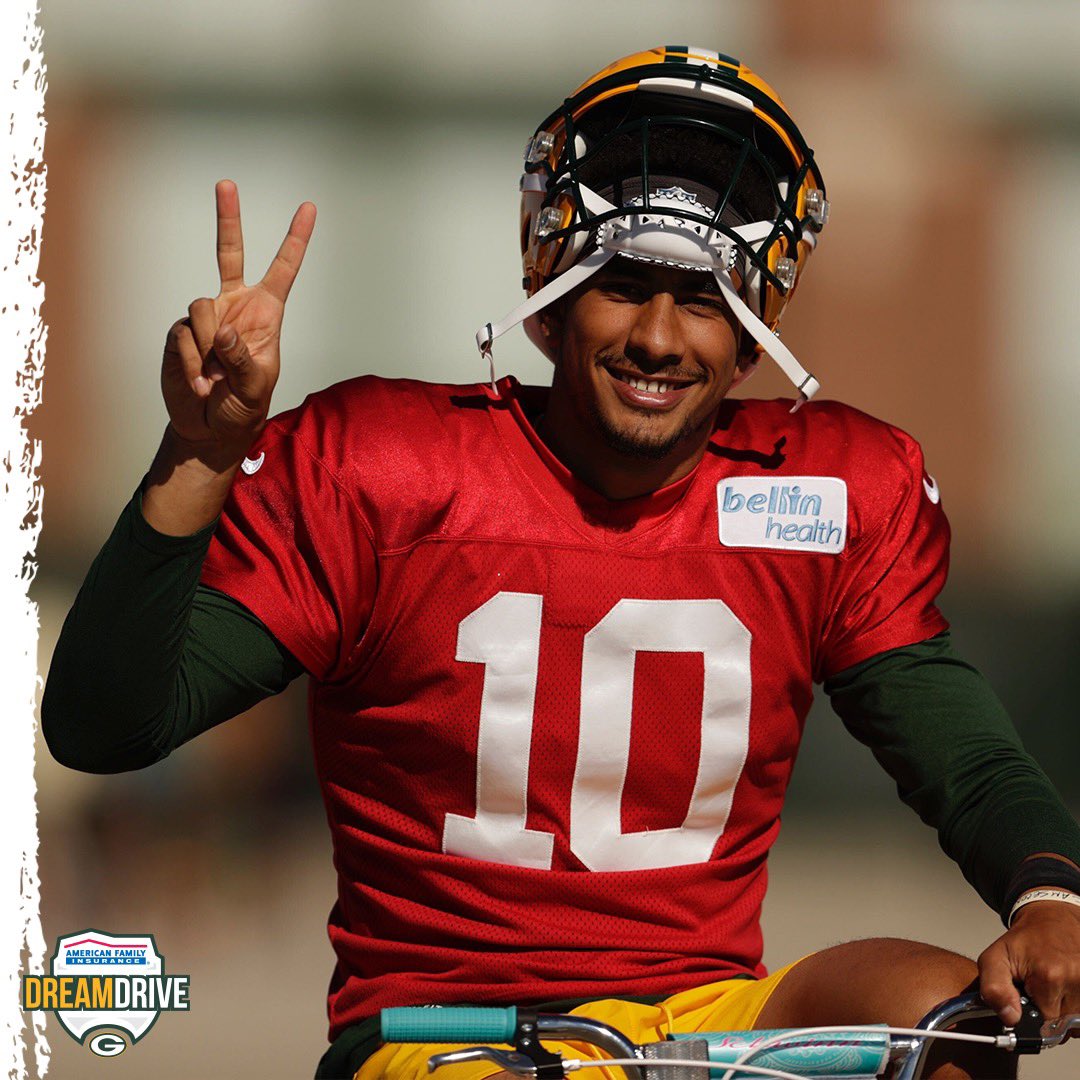 packers's tweet photo. Rollin’ with the rooks! 🚲

#DreamDrive https://t.co/LTKFR22j2p
