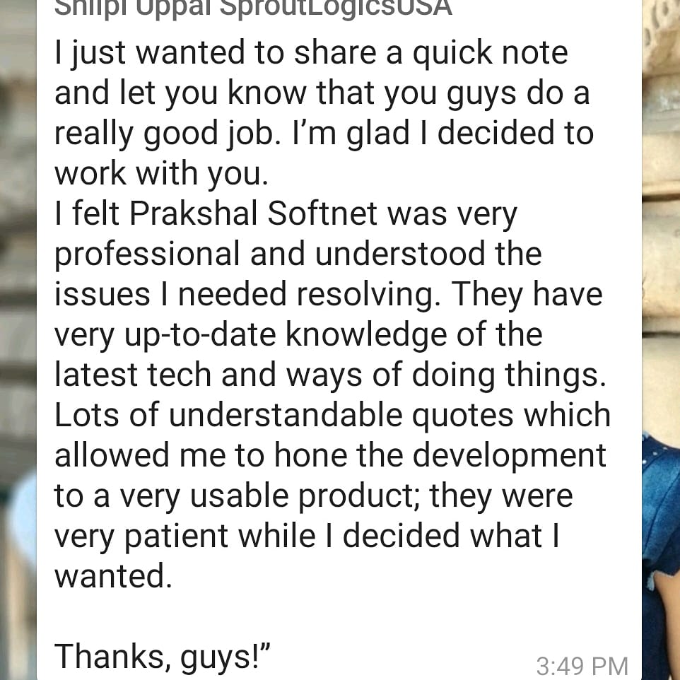 BloggerSumit's tweet image. 💐Client Testimonial🥇

🍻Cheers Team Prakshal SoftNet

&quot;Satisfaction And Appreciation Lies In Such Testimonials Only&quot;

Thank You Team SproutLogics
Thanks To Team #prakshalsoftnet 
#Contentwriting
#websitedesigning
#appritiation 
#testimonial 
#result
#appriciationpost
#Happyness