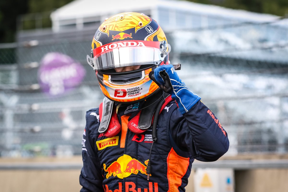 visacashapprb's tweet photo. Congratulations @yuki_TY0511 on winning the @FIA_F2 Feature Race! 👊

#AlphaTauri #F1 #BelgianGP 🇧🇪 https://t.co/xYIZ5IaMq2