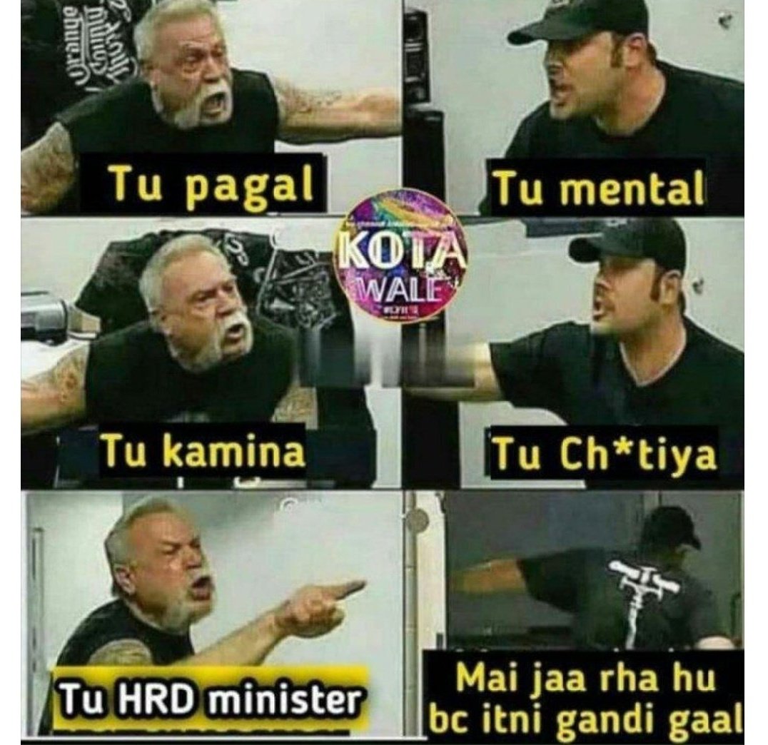 IAmIndianHitler's tweet photo. HRD Minister Is officially declared as biggest Gaali ever...

#PostponeJEEAndNEET https://t.co/vK0revWguc