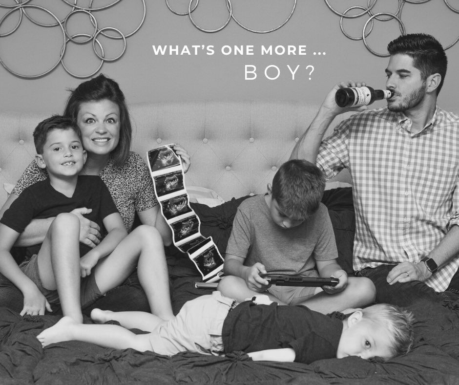 CiennaVanDyke's tweet photo. What’s one more? Right 🤪 #4boys #momofboys https://t.co/bcvXa4zwwH