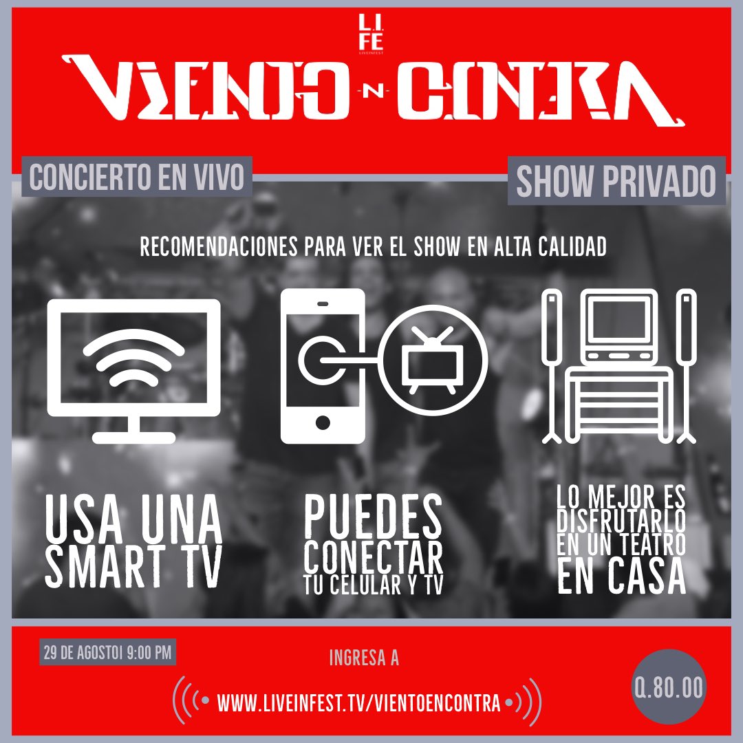 Mira nuestros show exclusivos en alta calidad en Smart TV o Teatro en Casa hoy <a href="/vientoencontra/">Viento en Contra</a> en un show privado como nunca los haz visto antes así que #PonteEnVivo #SomosShowsOnline