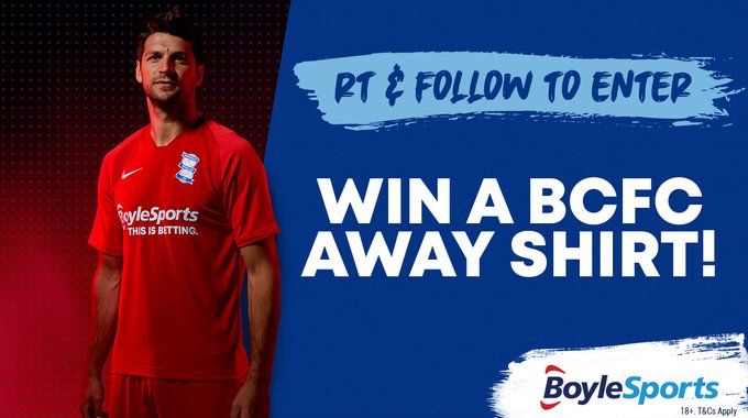 💙 WIN A <a href="/BCFC/">Birmingham City FC</a> AWAY SHIRT!❤️

RT &amp; FOLLOW for your chance to win a brand new Birmingham City away shirt!

#BCFC #KRO

18+ only. One winner drawn. Comp closes 11pm 30/08/20. T&amp;Cs.