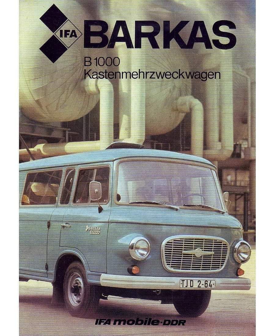 Datenblatt  Barkas B1000 KB DDR Atlas Einer für alles Kleinbus Karl Marx Stadt 