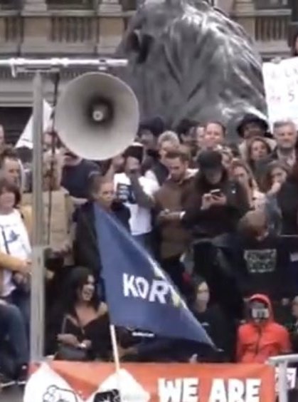 Fair bit of far right flags on the antimask/antivaxxer protest in London today. Just like in Germany, USA and Ireland, "anti lockdown" movement is absolutely full of this shit. Time to open your eyes.