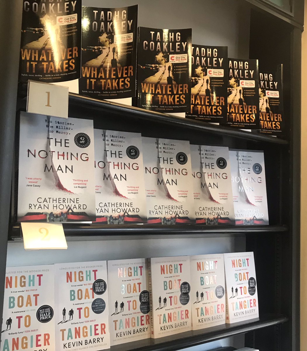 Thrilling to be at the top for the third week in a row in Waterstones, Cork. @WaterstonesCrk @MercierBooks @corkcitylibrary #OneCityOneBook #WeAreCork #WhateverItTakes #LivingTheDream