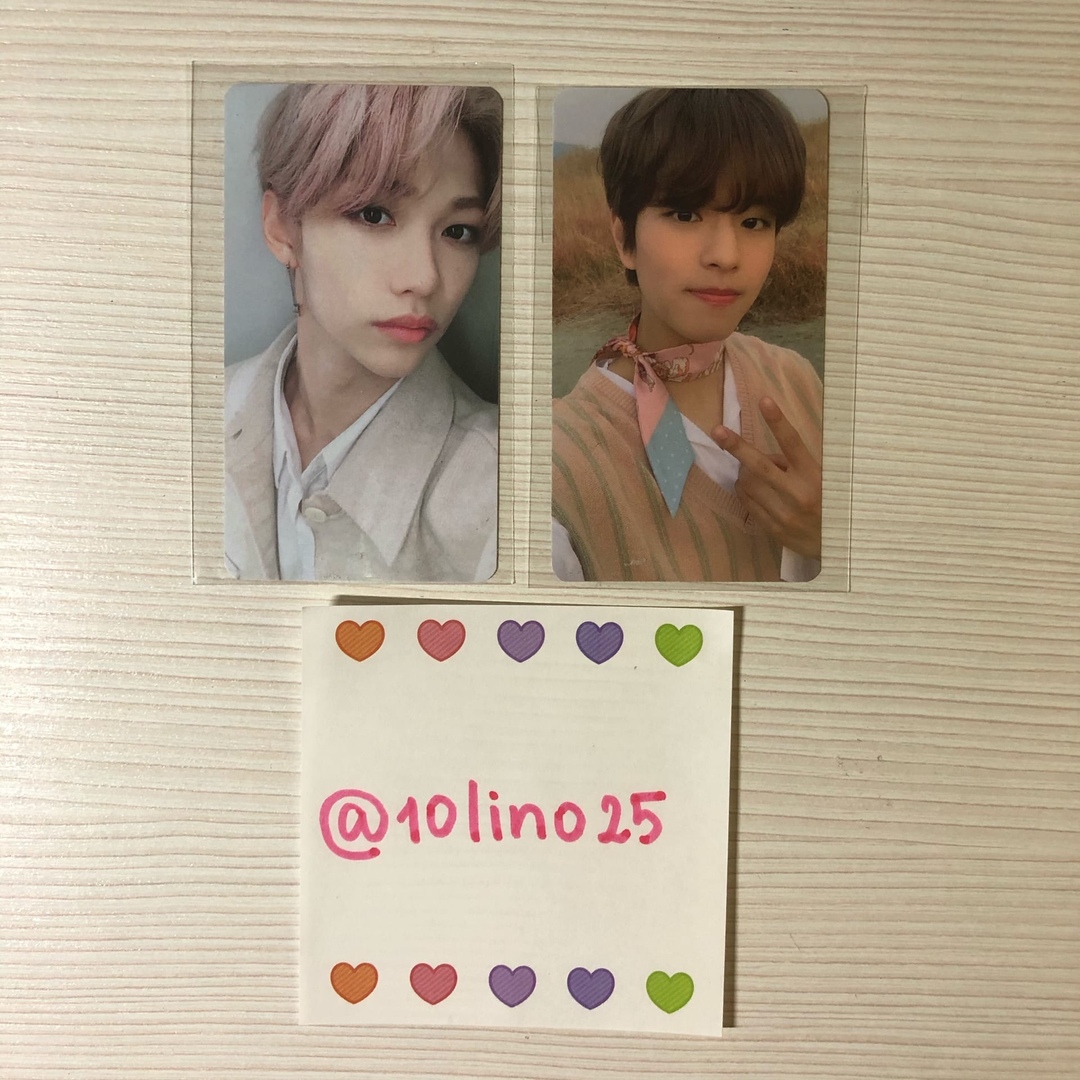 💌 stray kids wtt / want to trade

- felix &amp; seungmin levanter broadcast pcs > rare/limited minho/hyunjin/jisung pcs/polaroids, offer in dm please