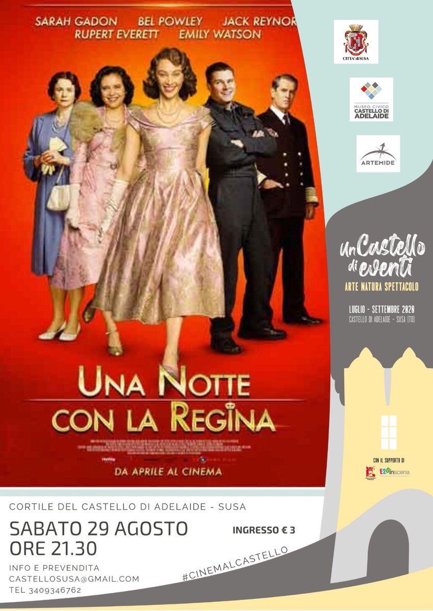 castellosusa's tweet photo. ⚠️ Date le avverse condizioni #meteo, la proiezione cinematografica prevista per questa sera è rinviata a venerdì 4 settembre alle ore 21.
#UnCastelloDiEventi #CinemaAlCastello https://t.co/GcHHcqAFhT