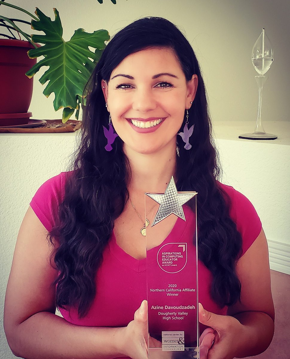 🏆 Excited to be recognized with others as a  #NCWITAiC20 Aspirations in Computing educator awardee! 
💁‍♀️💻 I’m proud to be an educator supporting women in tech #womxnintech #CSed🤓
@ncwit @ncwitaic @dvhswildcats @srvusdschools @srvea <a href="/srvef/">San Ramon Valley EF</a> #xredu #xredutech <a href="/srvedtech/">San Ramon Technology</a> <a href="/SRVUSD1/">SRVUSD</a>