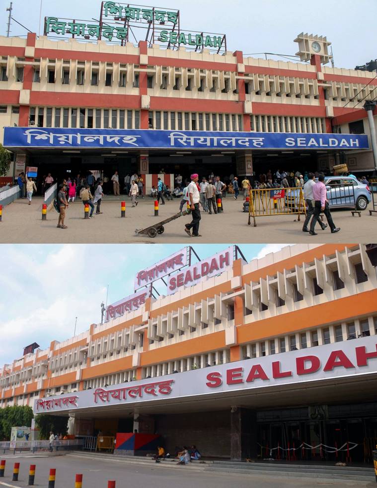 IndianExpress's tweet photo. This is how Howrah and Sealdah, two of the most crowded stations in India, look like with the pandemic bringing a bulk of the daily trains to a halt over the past few months.

#ExpressPhotos by Shashi Ghosh

See more here: https://t.co/sEhkQfcsOR https://t.co/0nJtNTtSxI