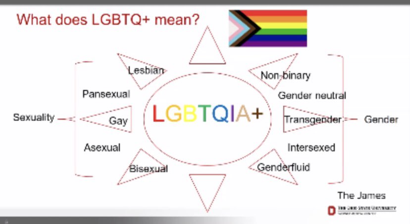 DMGrayMD's tweet photo. Shelby Dawkins, MHA (@dawkins_sl) from @OSUCCC_James’ Center for a Cancer Health Equity joins #CHEConf20 in giving a fantastic talk on “Culturally Compassionate Communication: Caring for LGBTQ+ Patients and Families.” https://t.co/85xgRrNfKN