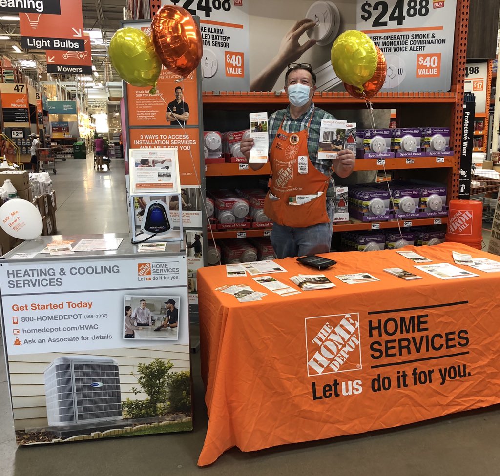Bill is working the HVAC table today <a href="/THDLewisville/">The Home Depot-0524</a> 
Just like your car, your HVAC needs to be tuned up as well, and the best time is now! #Badger949