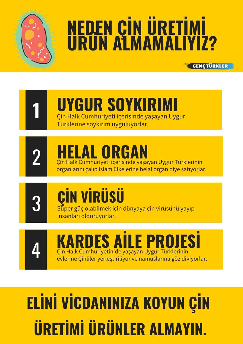 İlteriş (@ilteris____) on Twitter photo "Kamp ve hapisteki Müslüman Uygur Türklerinin organları zorla alınarak helal organ ismiyle körfez ülkelerine satılıyor.
Çocuk yaştaki Uygur kızlarına ve kadınlara kamplardaki polisler ve evlere yerleştirilen Çinliler tarafından tecavüz ediliyor." <a href="/uygur_haber/">Uygur Haber</a>
#ÇinMalıAlma "Kamp ve hapisteki Müslüman Uygur Türklerinin organları zorla alınarak helal organ ismiyle körfez ülkelerine satılıyor.
Çocuk yaştaki Uygur kızlarına ve kadınlara kamplardaki polisler ve evlere yerleştirilen Çinliler tarafından tecavüz ediliyor." <a href="/uygur_haber/">Uygur Haber</a>
#ÇinMalıAlma