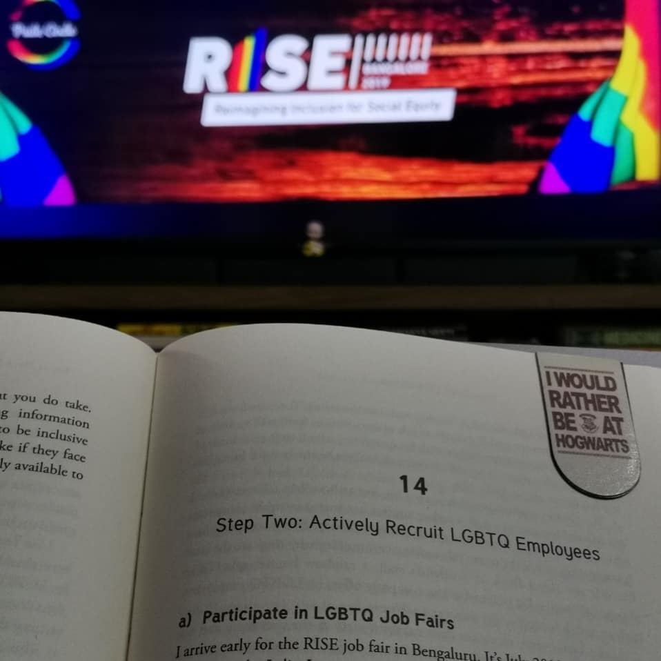 sriniwasan's tweet photo. A special date with #Queeristan - book on #LGBTQ #Inclusion in the Indian Workplace by @parmeshs. 

Queeristan delves into @pride_circle's journey &amp; refers founders’ story as the tale of #Jai &amp; #Veeru (#Sholay) (@ramkrishnasinha &amp; @sriniwasan) of LGBT inclusion in corporate India https://t.co/5TfYQlBofK
