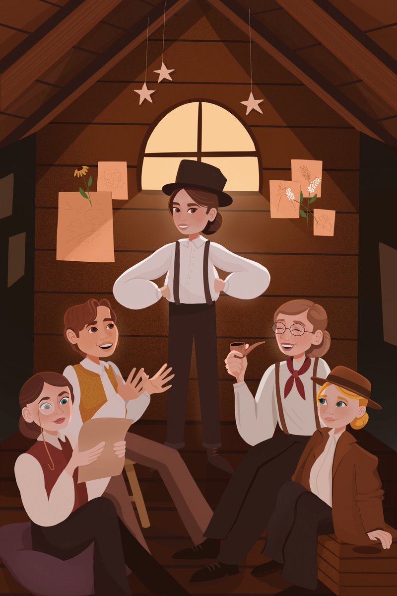 Up next, illustrations for  #LittleWomen I created 3 full page illustrations throughout the interior, as well as other character portraits.— The Girls Read the Letter— The Girls Welcome Laurie— The Girls Have a Picnic— Other Portraits #illustration  #procreate