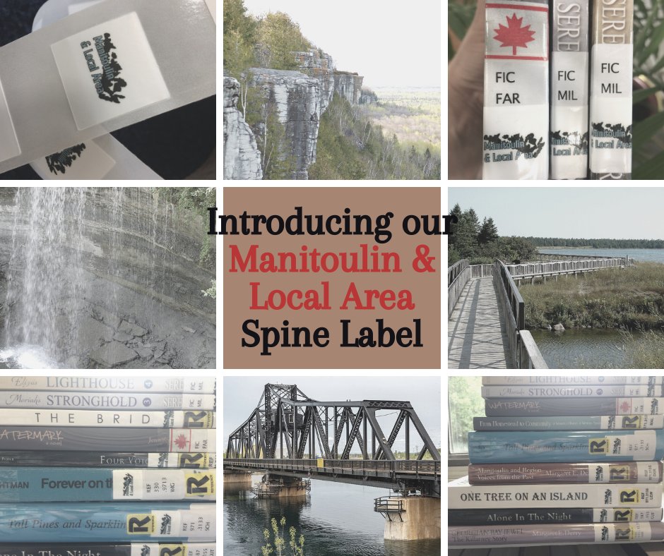 NemiLibrary's tweet image. New Manitoulin &amp;amp; Local Area spine labels - making it easier to find and read local