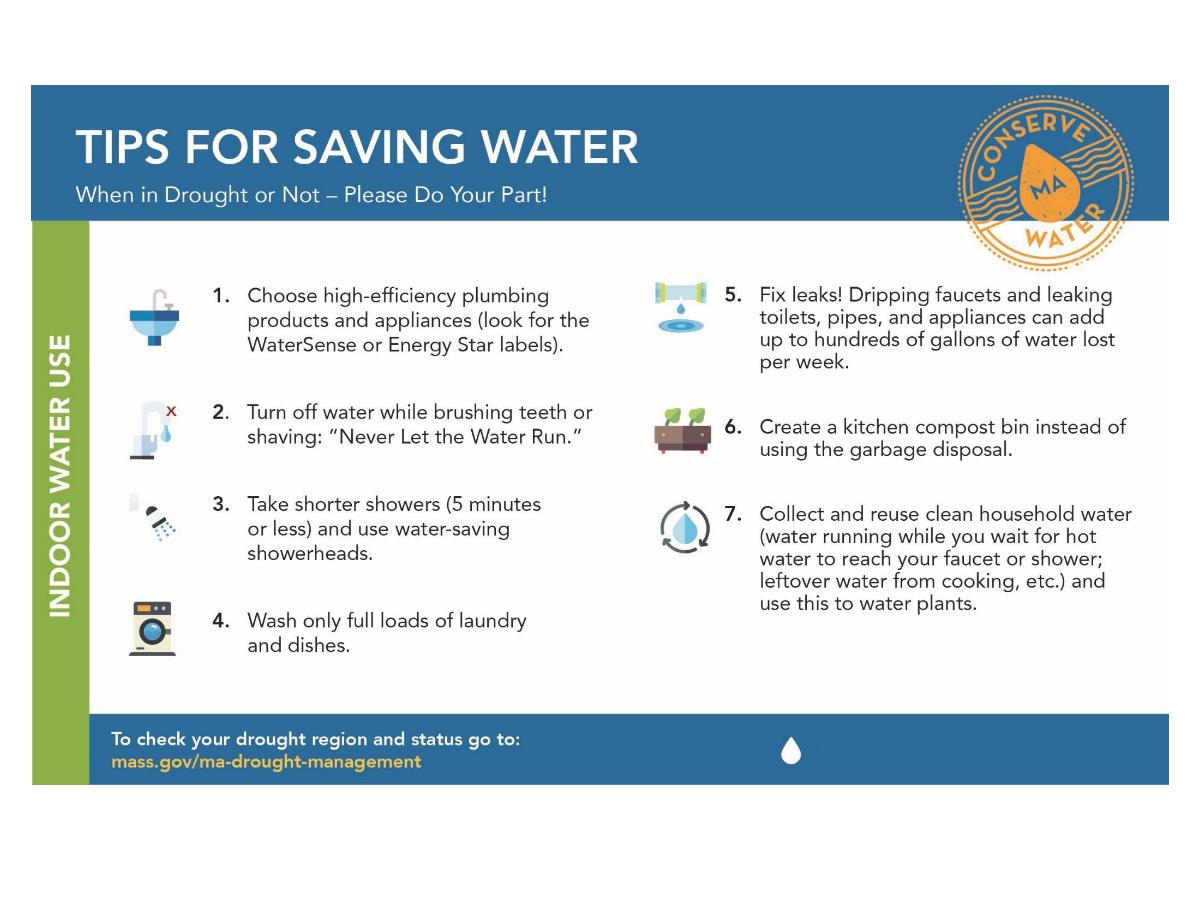 WarehamWater's tweet image. While the past rainfall has been beneficial, the State overall still has drought 2 level status. See attached for what you can do to save water during the low rainfall time.