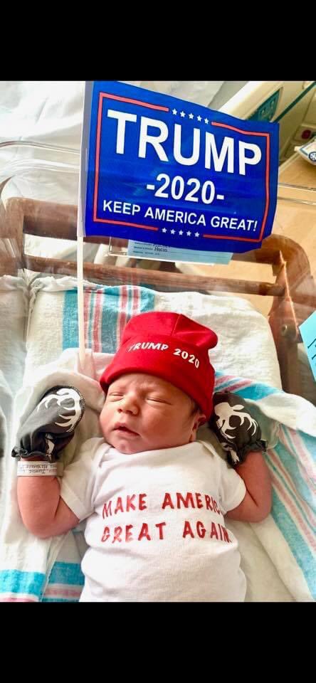 Bienerr's tweet photo. @realDonaldTrump @DonaldJTrumpJr  can you help me welcome my nephew Lucas James to the world? #MAGA2020 #TurnNYRed https://t.co/JjoAnkIJwk