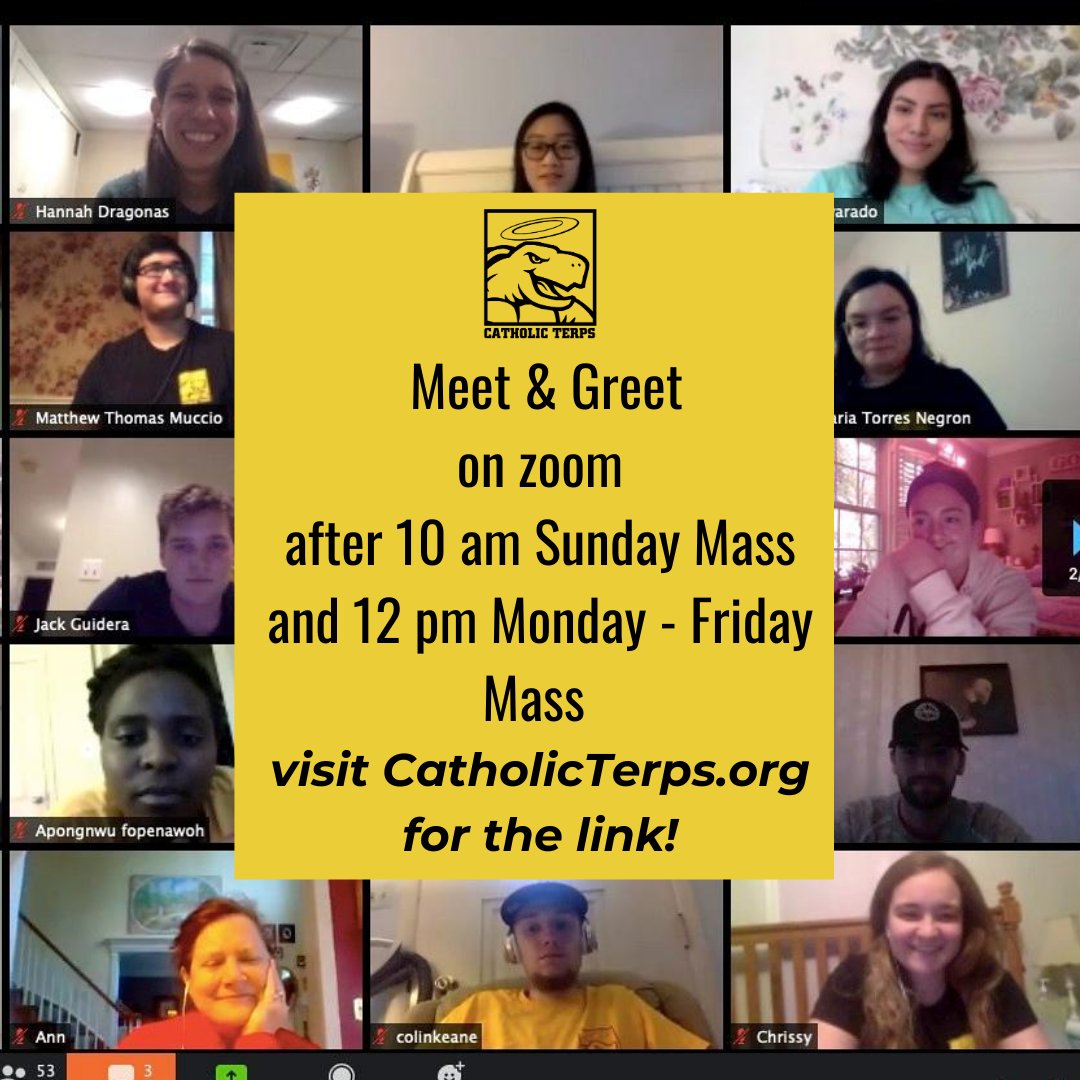 catholicterps's tweet photo. Join us for live stream Mass this Sunday at 10am! And don't forget to register with Catholic Terps and get a free face mask! Those who register before noon on Sunday August 30th will be entered to win one of five gift cards! https://t.co/IrzspvXT5o