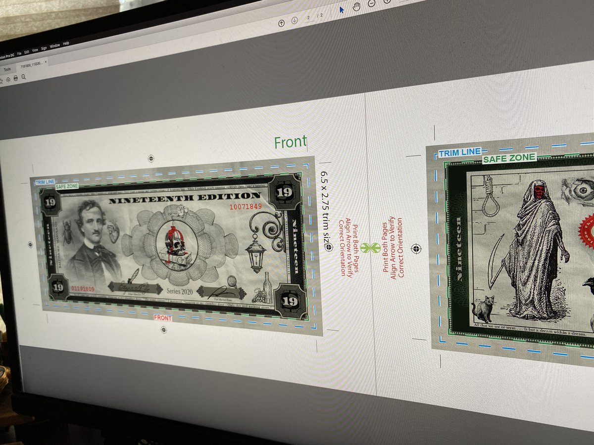 Proofs approved for the Poe $19 Dollar Bookmark!!! To be released mid-September! I can't wait to see this one in person!!! No pre-orders for this one . . . when the get here, they become available and ship same day!