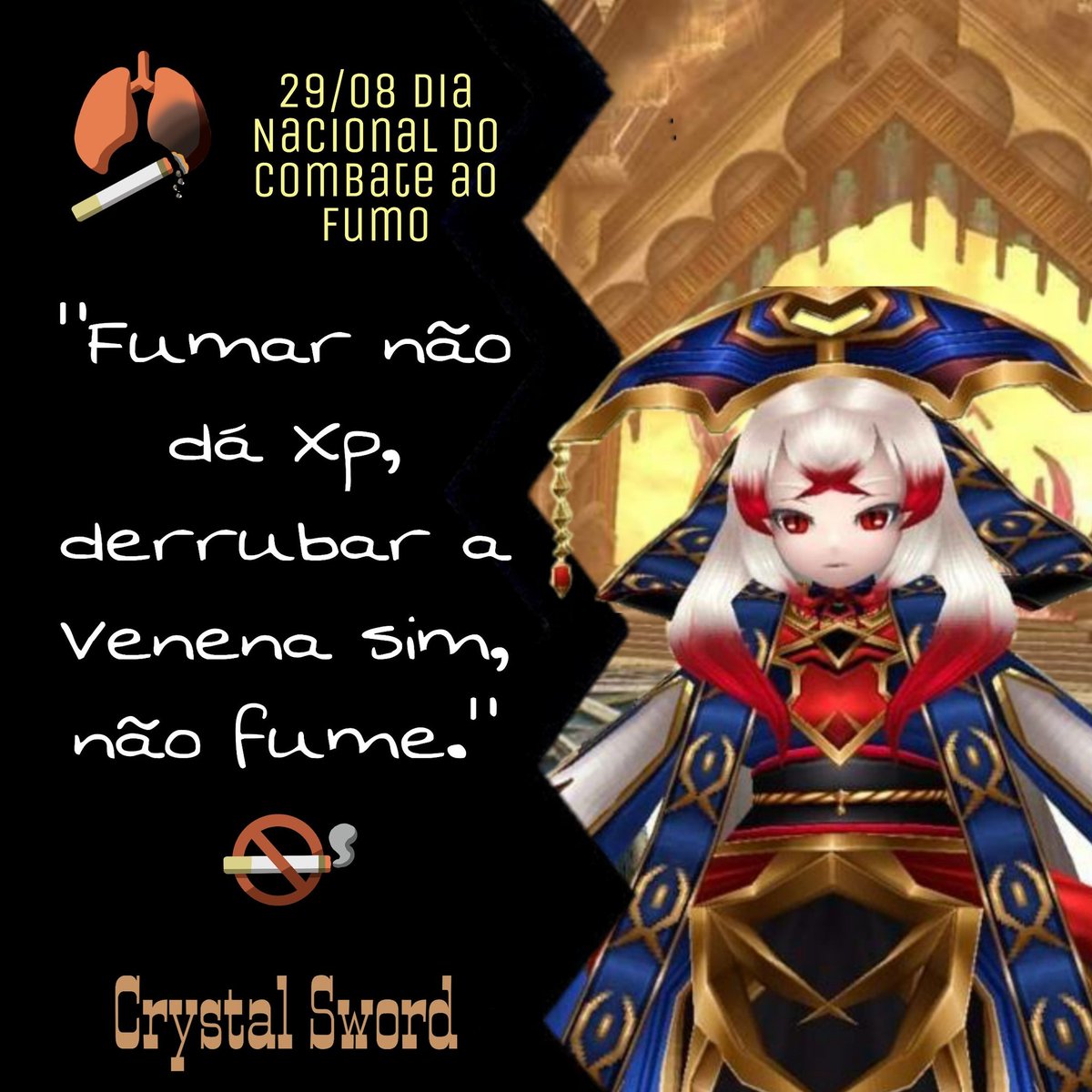 _CrystalSword's tweet photo. Nao fume😜😎
#crystalsword #guildcrystalsword #toram #toramonline #naofume #diamundialdocombateaofumo #diadocombateaofumo #29deagosto https://t.co/JB5RWNsKpe