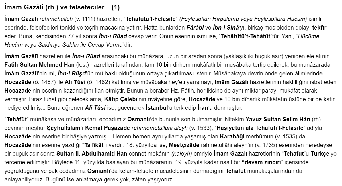 kemalarifsoylu's tweet photo. #İmam #Gazâlî (rh.) ve #Felsefeciler https://t.co/w4Yla9nYA7