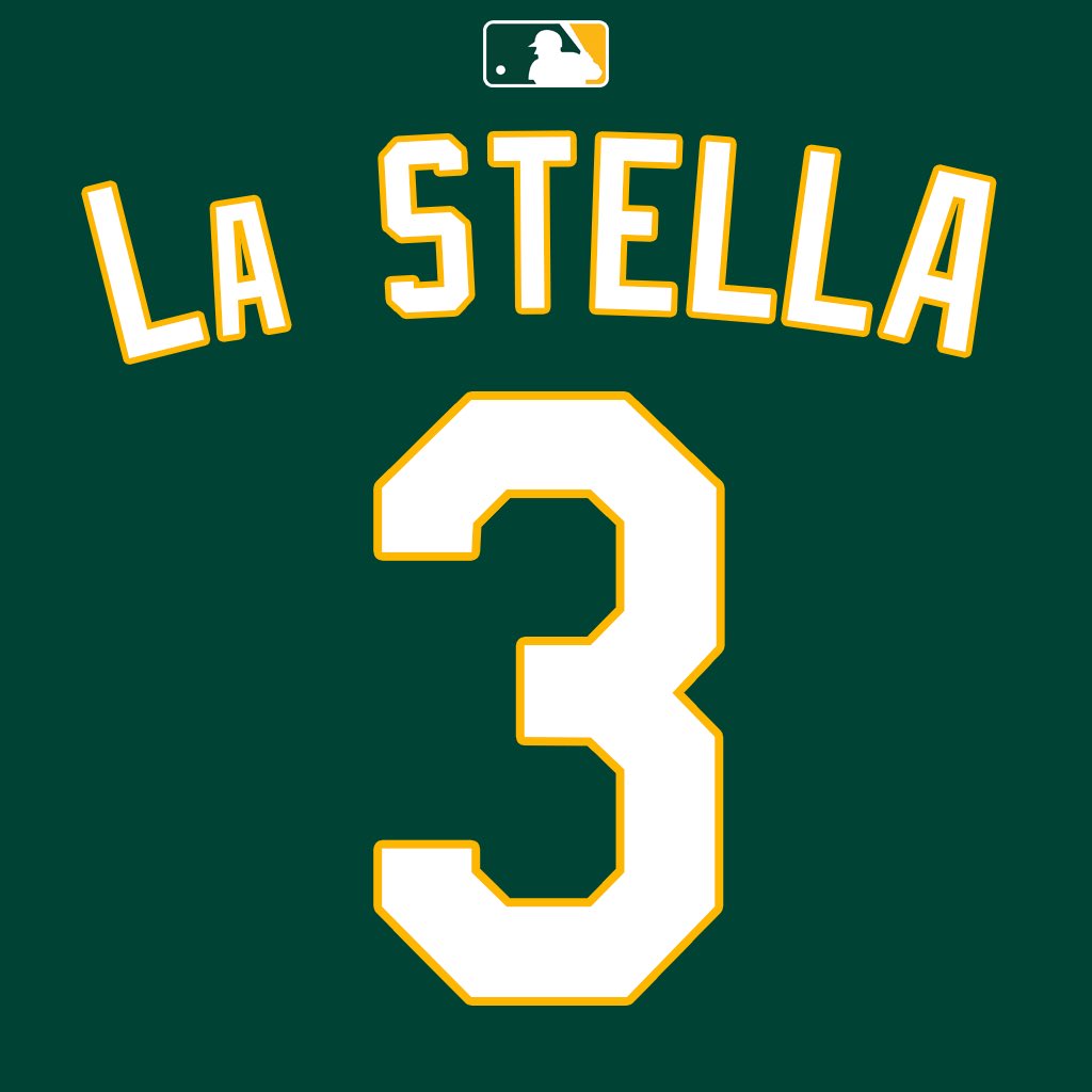 MLB Jersey Numbers on X: INF Tommy La Stella is wearing number 3. Last  worn by C Dustin Garneau in 2019. #Athletics  / X