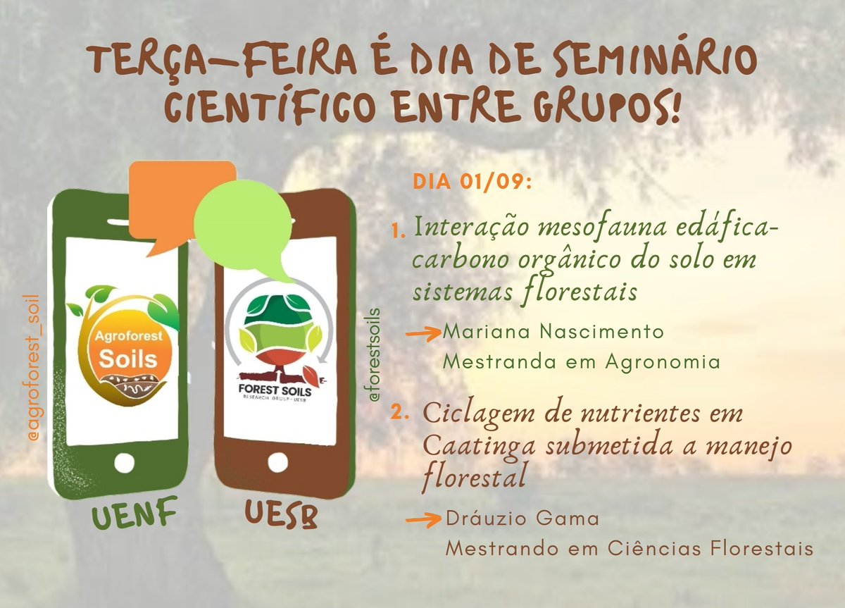 ForestSoils's tweet photo. Terça tem mais! Estamos ansiosos por mais esse encontro! 💚🧡 https://t.co/ExE3573l1d
