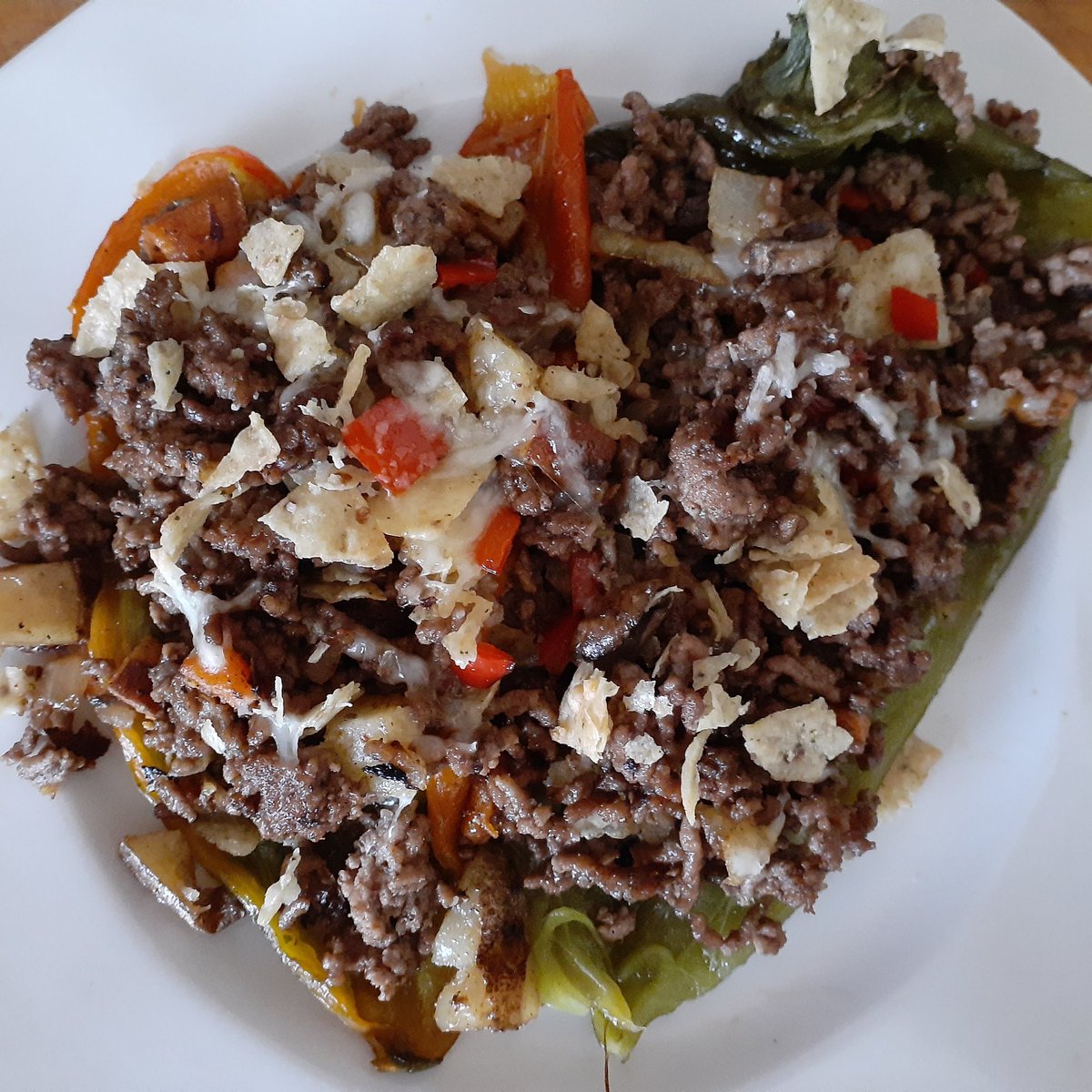 Hatch chilies are in season, made beef chile Rellenos with them tonight. #Foodiechats #HatchatHome