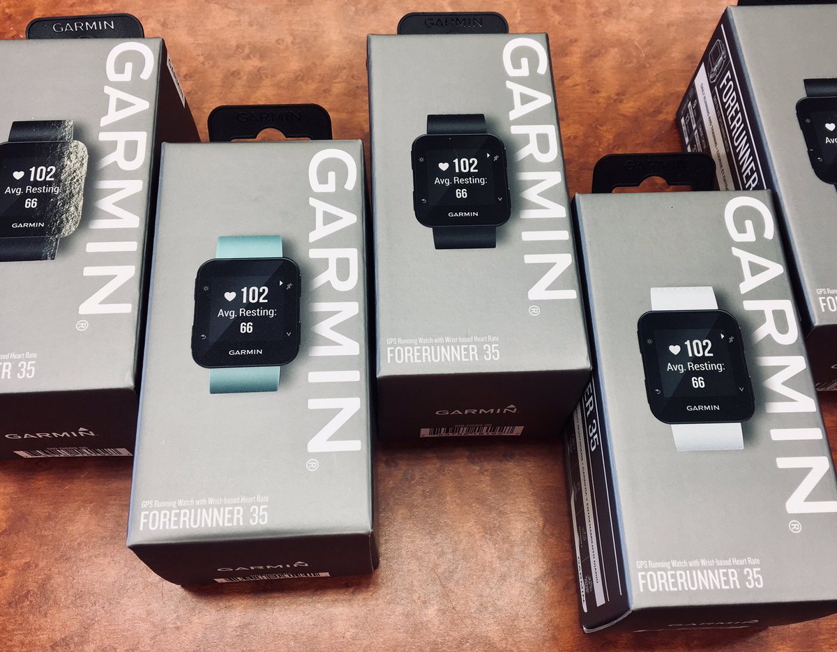 Garmin Forerunner 35 is back in stock at our location but won’t last long at the great sale price of $199+tax