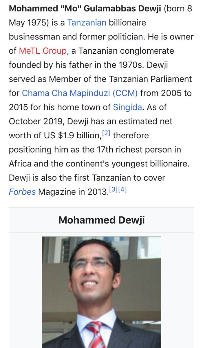 120/ MOHAMMED DEWJITanzanian Sh!a MuslimDespite living in Dar Es Salaam, this billionaire somehow didn’t have a security detail&was kidnapped in 2018&was released without paying a ransom...Uh-huhCouldn’t tie him directly to any big stuff so far, but there’s smoke