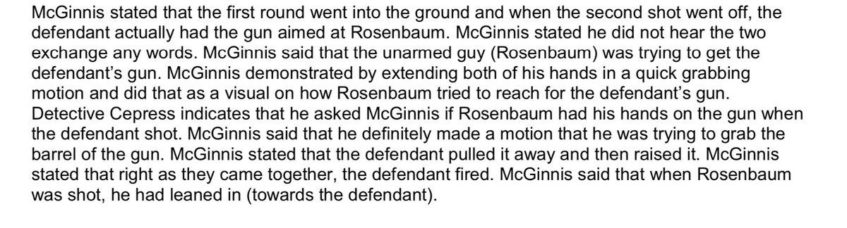 Criminal complaint describes the first shooting of Rosenbaum by witness accounts (first pic). Also the *reporting* on the ME report I am still looking for.  https://www.mystateline.com/wp-content/uploads/sites/17/2020/08/Rittenhouse.pdf