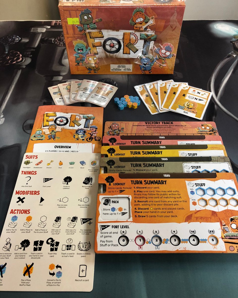 playatgamegrid's tweet photo. Fort is a card game for 2-4 players about building forts and making friends. In Fort, you're a kid! As you play, you'll collect toys, eat pizza, and build the coolest fort. 
#ledergames #rootboardgame #Fortcardgame #boardgames #gamegridlayton #playatgamegrid https://t.co/UOSV58sWIS