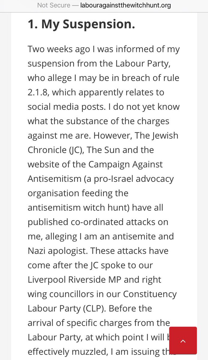 JVL_Watch's tweet photo. 9/10
Davies is also suspended for antisemitism and appears to hold a Jewish antisemitism charity, a Jewish newspaper and The Sun partly responsible, for reporting the story. 

He also claims the @BBCPanorama investigation into Labour antisemitism was a “hotch potch of lies”. https://t.co/fyPhaWFZAY