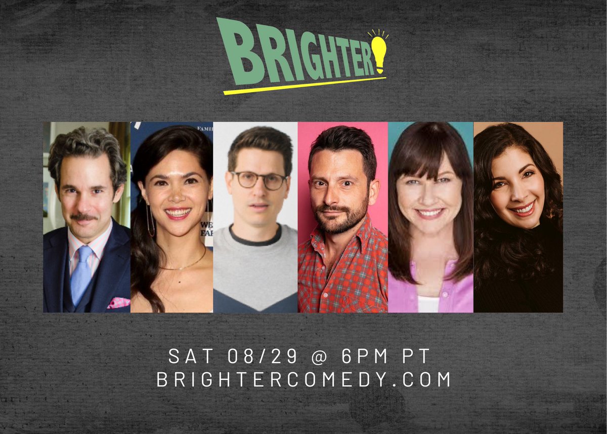 Tonight!!! <a href="/PFTompkins/">Paul F. Tompkins</a> @yourfriendLilan <a href="/ManderNick/">Nick Mandernach</a> <a href="/TheTonyRodrig/">Tony Rodríguez</a> <a href="/murphyplease/">Pam Murphy</a> <a href="/RonitPlank/">Ronit Plank</a> 6pm PT brightercomedy.com